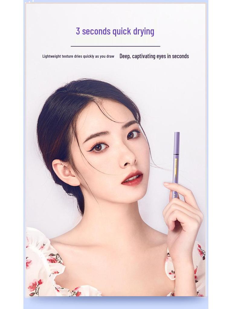 Flamingo Fine Essence Long-Lasting Sweat-Proof Eyeliner Pen - Black/Brown, Soft Tip