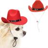 Western Cowboy Style Pet Headgear Star Decorated Eye-Catching Dog Cat Costume Accessory for Photos