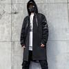 Мужская ветровка средней длины с капюшоном: Модный Корейский Стиль Хип-Хоп Накидка, Большого Размера, для Осени/Зимы
