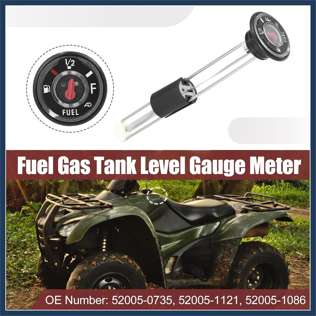 ATV Fuel Gas Tank Level Gauge Meter with Cap for Kawasaki Bayou 220 250 300 KLF for Kawasaki Prairie 300 400 KVF Replace 52005-1121 Gas Tank Gauge