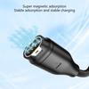 Магнитный USB-кабель для зарядки 2-в-1 для наушников с 2 контактами / для умных часов с 4 контактами Быстрая зарядка Портативный