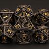 Набор полых металлических кубиков Dnd «Подземелье и кровь дракона» D + D кубики D20 D12 D10 D9 D8 D6 D4 РПГ Медные многогранники Игральные кости для ролевых игр