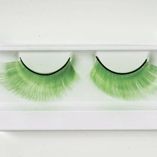 1 пара 3D цветных ресниц Мягкие пушистые ресницы из искусственного волокна 9 мм Наращивание ресниц с насыщенными цветами Хэллоуин Рождество Косплей Макияж Поддельный