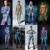 3D цифровая печать сценические костюмы для взрослых Хэллоуин мероприятия карнавал тематическая вечеринка косплей костюм ролевые игры комбинезон