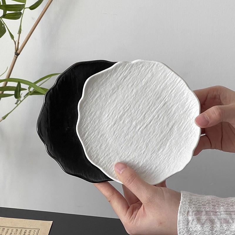 Креативная неровная текстура камня, тарелка для торта и суши