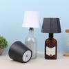 1 Set Top Touch Wine Bottle Led Wireless Table Lamp 3 Colors Metal Dimmable Usb Rechargeable Dining Table Lights Beverage Lamp