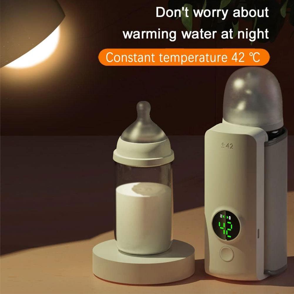Portable Bottle Warmer Rechargeable Cordless Milk Warmer Travel Warmer for Comfortable Baby Feeding On The Go