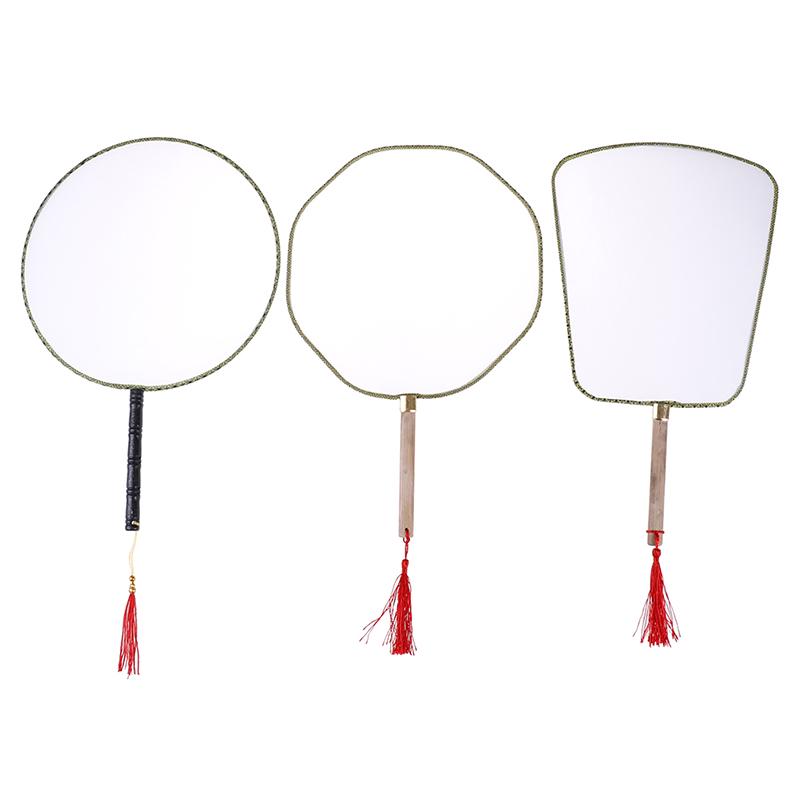 Белый элегантный ручной веер гонг-фан пустая детская художественная роспись веера своими руками