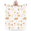 Мультяшные пледы Rilakkuma Фланелевые Осенние/Зимние Портативные Теплые Пледы для Постельного Белья Дивана Покрывала
