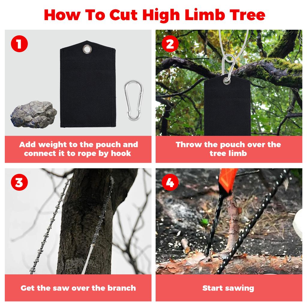 1 комплект 53-дюймовая ручная веревочная пила, острая ручная пила для веток деревьев с 68 зубьями, складная карманная веревочная пила, инструменты для резки деревьев