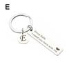 Stainless Steel Drive Safe Keychain Lover Gifts Fashion Jewelry A-Z 26 Initials Lettering Key Ring