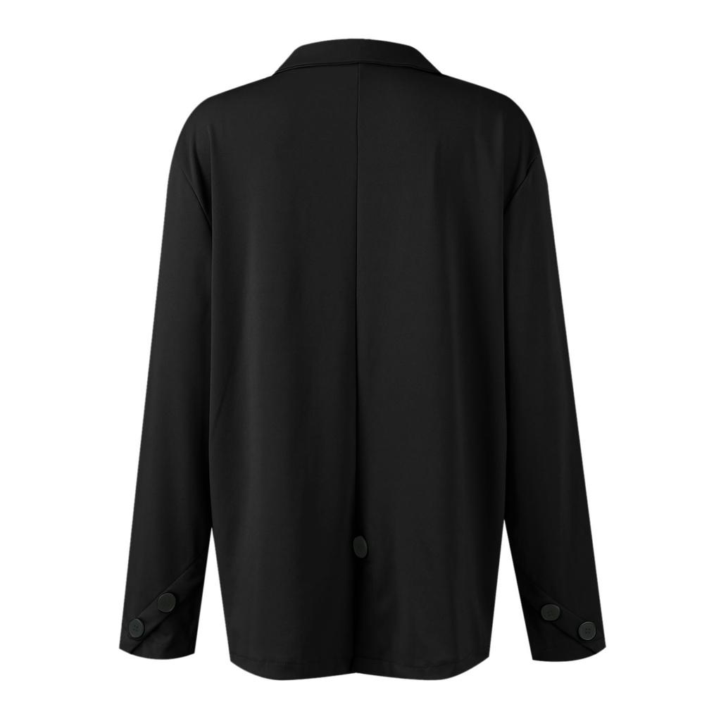 Women's Jacket Lapel Solid Color Button Decoration Slim Cardigan