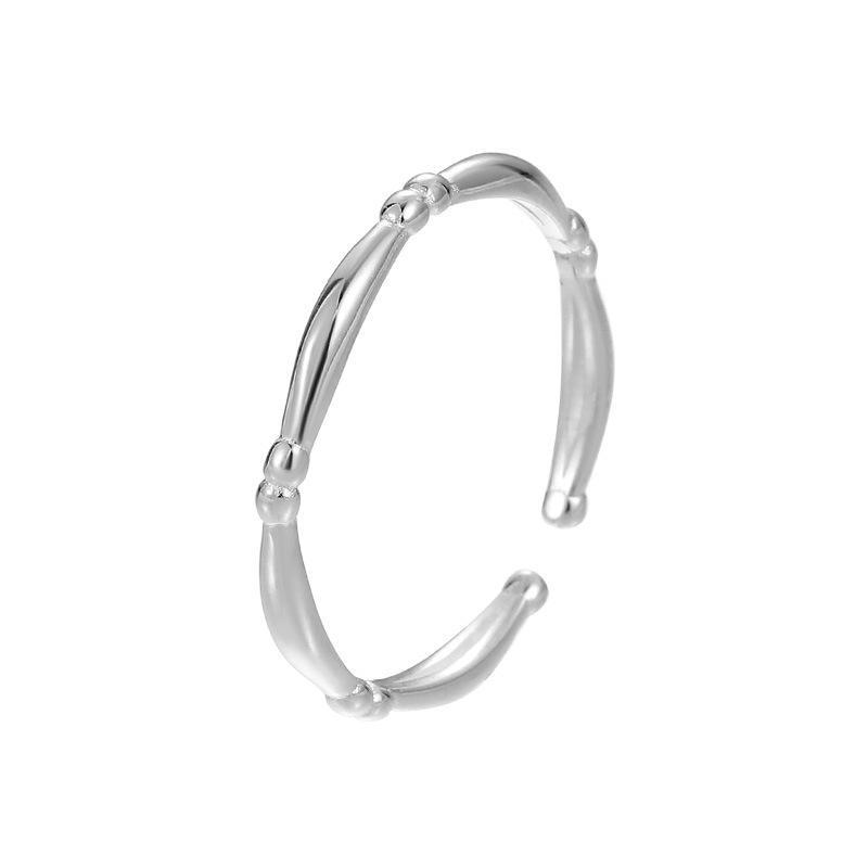 Кольцо Banyan Tree S925 Silver Fine Line Open Stacking для женщин - минималистский корейский стиль