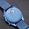 Подарочные часы Super Blue Moonphase Christmas, оригинальные водонепроницаемые часы Swatch Mission Collaboration для мужчин и женщин [в комплект входят чехол/силикон]