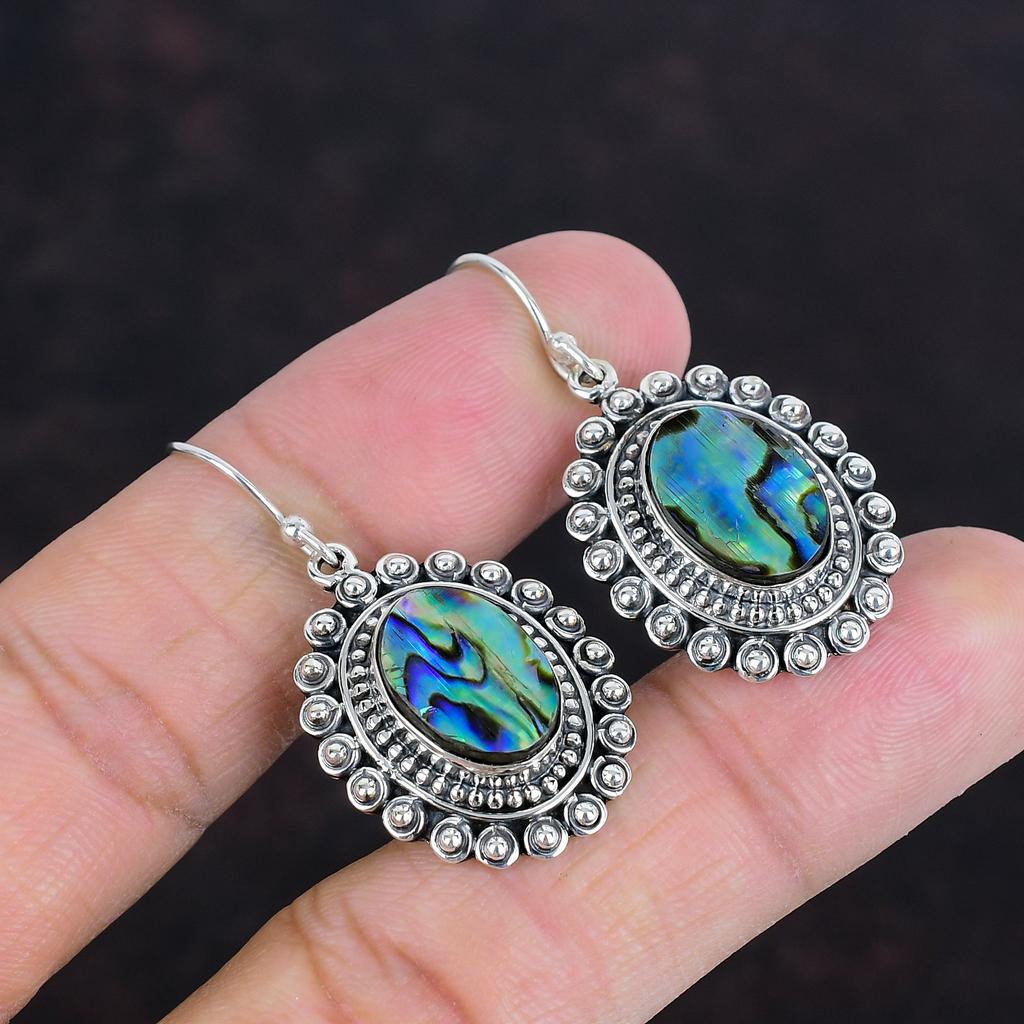 Серьги из ракушек-абалонов, ювелирные изделия из драгоценных камней, винтажные серьги из стерлингового серебра 925 пробы, серьги ручной работы, потрясающие серебряные украшения, подарки на помолвку