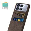 For Xiaomi Redmi K70 Ultra Case Cloth+Hard PC Phone Cover with Dual Card Slots