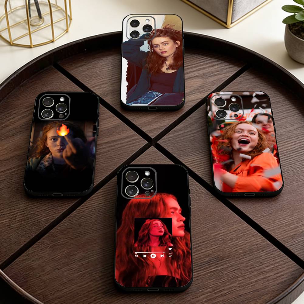 A-Актриса S-Сэди Синк Чехол для телефона для iPhone 17,16,15,14,13,12,11 Plus,Pro Max,XS,Мягкий силиконовый черный чехол