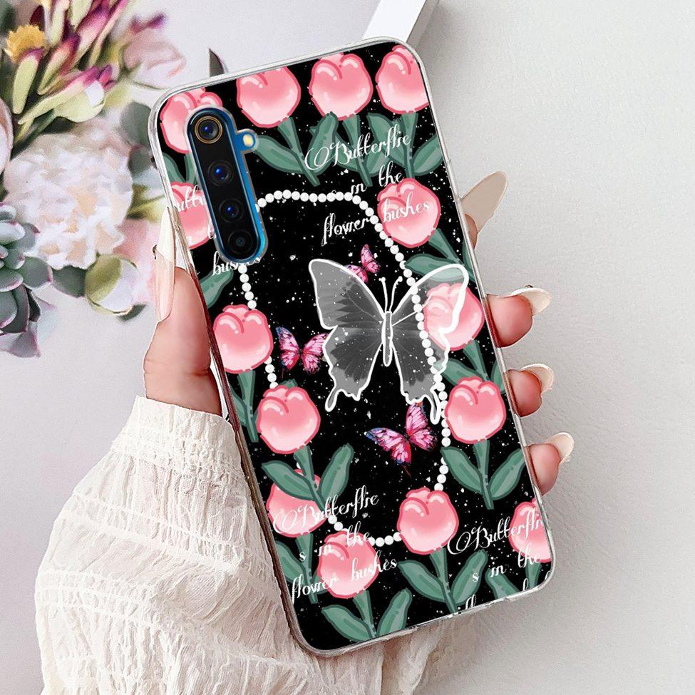 6.6" For Realme 6Pro RMX2061 RMX2063 Back Cover For Realme 6 Pro Case Clear Luxury Fashion Cute Cat Cool Funny Soft TPU Bumper