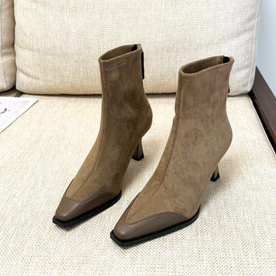 Женские ботильоны на высоком каблуке, обувь с острым носком, сексуальная модная роскошная короткая обувь 2025 зима дизайнерские новые сексуальные женские зимние ботильоны
