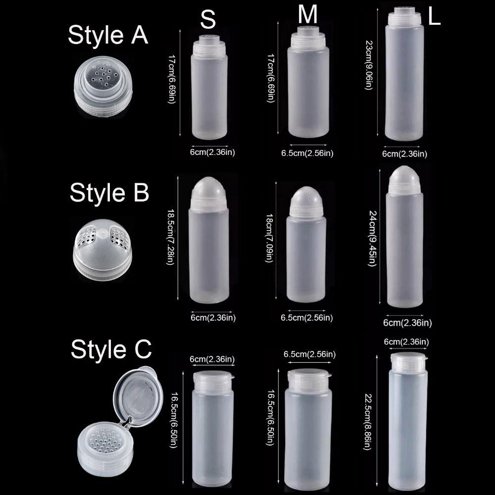 Detachable Plastic Seasoning Bottle Transparent BBQ Powder Jar Spice Bottle  For Barbecue