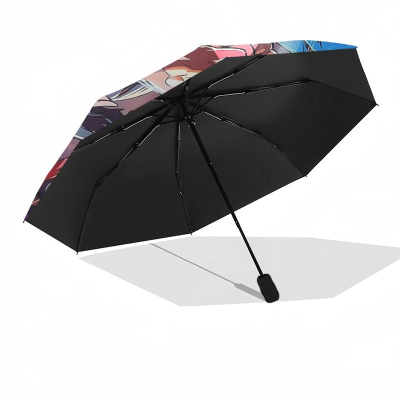 1pc Sonic, Mario, Pikachu & Friends: Auto-Open Umbrella, Portable 3-Fold Design with 8-Bone Iron Frame, Outdoor for Fans, Travelers, Everyday Use, Per