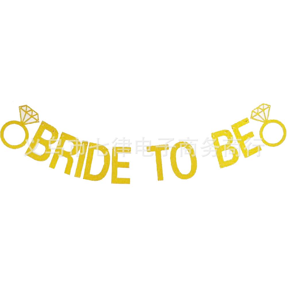 In Stock 'Bride to Be' Glitter Diamond Ring Banner - Bachelorette Party Garland