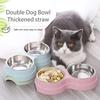 Stainless Steel Cat Bowls Double Bowls with Stand Pet Bowls for Cats Dogs Feeders Cat Bowl