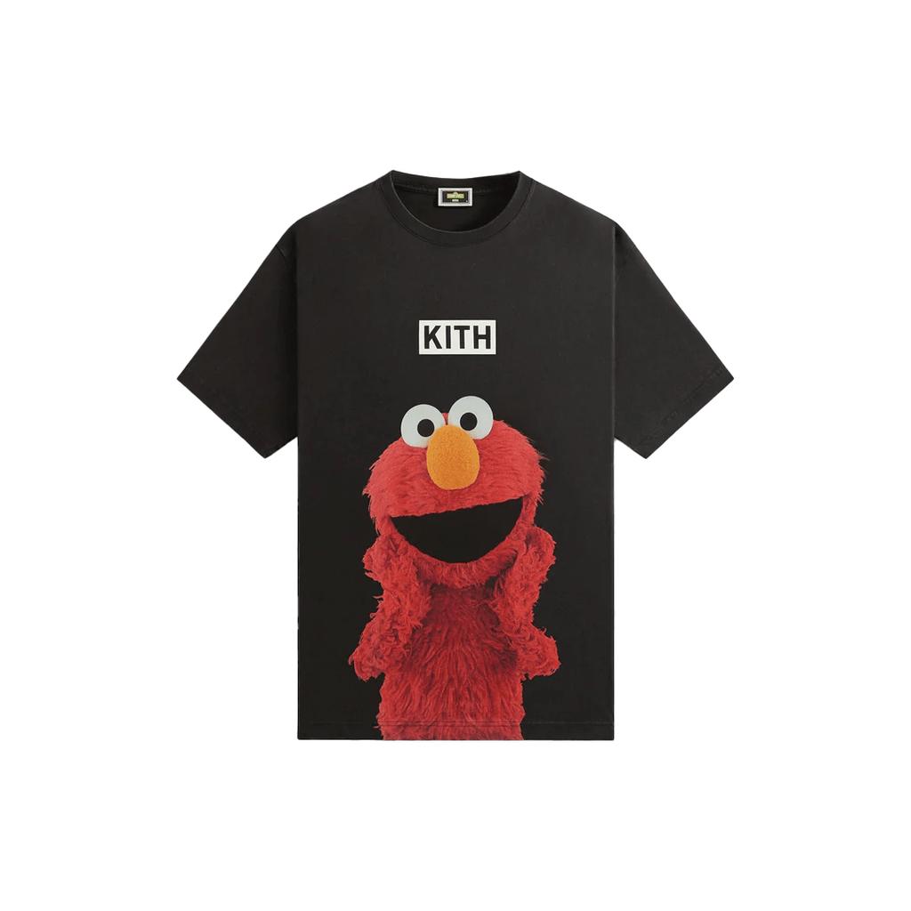 Kith X Sesame Street Elmo Tee Black Men Tops KHM033091-001