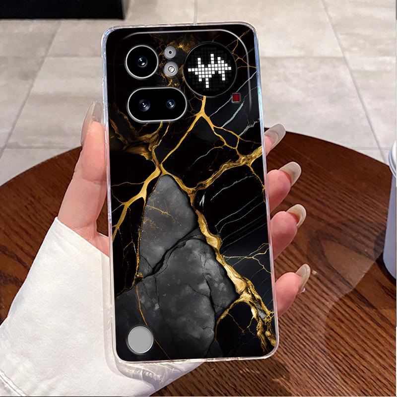Чехол для Nothing Phone 4a Pro Прозрачный Роскошный Милый Кролик с Сердечком Смешной Мягкий Силиконовый Задняя Крышка из ТПУ для Nothing Phone4A Pro
