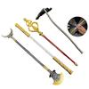 4Pcs/Set Wukong Golden Cudgel Rake Staff Kit Carved Journey To the West Character Weapon Ruyi