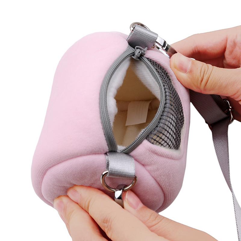 Сумки-переноски для хомяков, сумка через плечо, цилиндрический дизайн, практичная домашняя дорожная портативная клетка с белкой и видимой сеткой для домашних животных