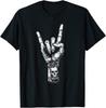 Rock N Roll Music Tattoo Skeleton Rock Music Heavy Metal Punk Emo T Shirt