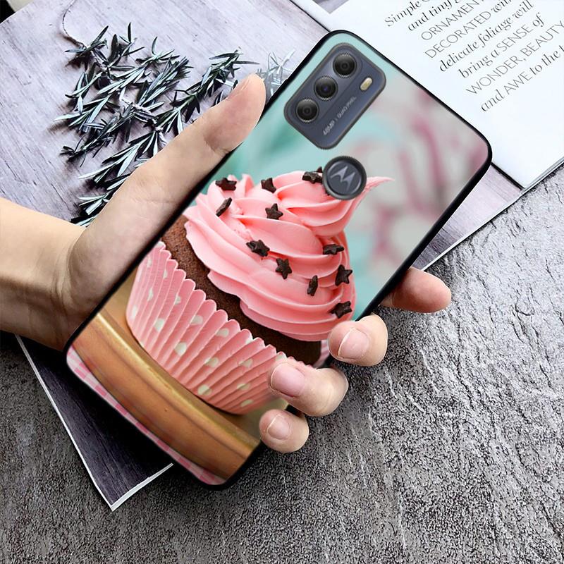 Чехол для торта с десертом и мороженым для Motorola Edge 50 40 Pro 40 30 Ultra Neo G Power G Stylus G Play E32 E20 E40