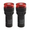 AC/DC 12V Indicator Light with Buzzer Red Flashing Alarm 22mm AD16-22SM Light