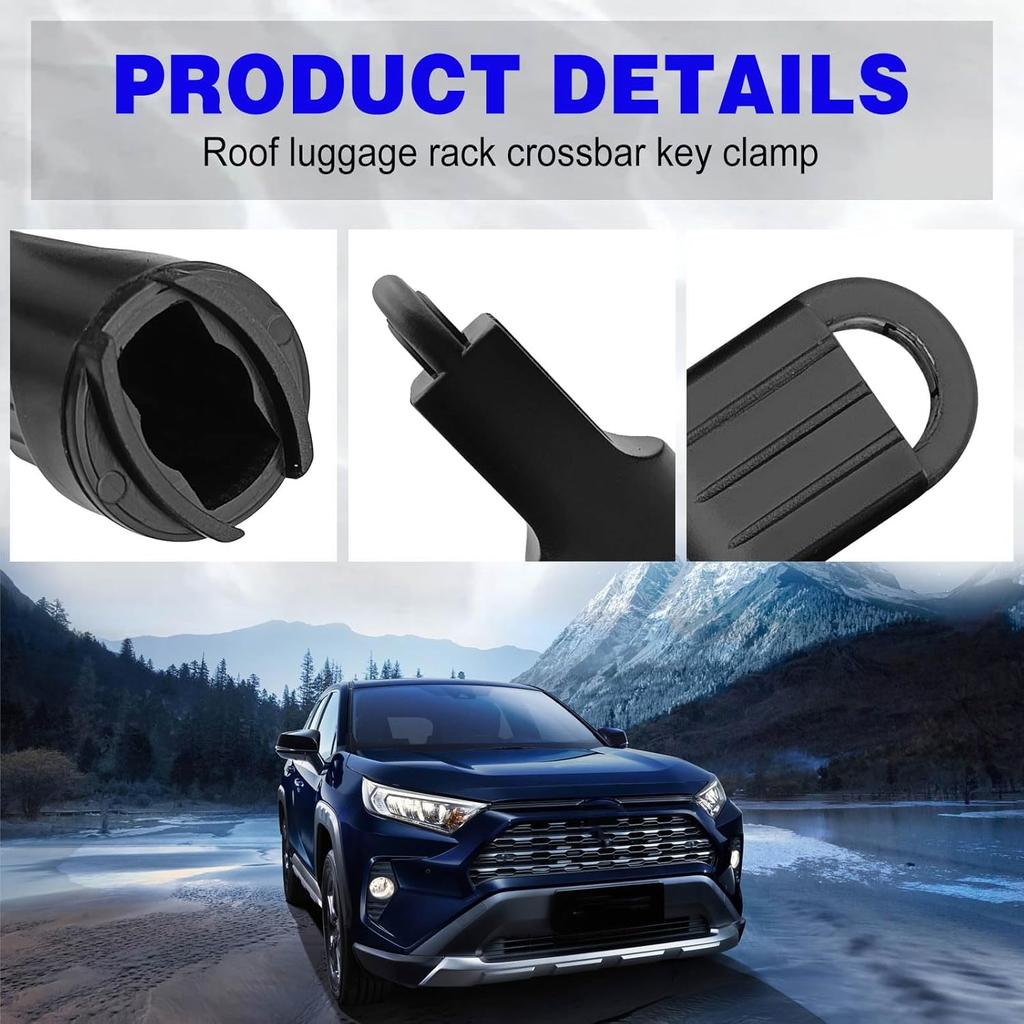 2pcs Roof Rack Cross Bar Key Clips, Compatible with Toyota RAV4 2013 2014 2015 2016 2017 2018 , Replace OE #PT278-42151-AD, PT27842151AD