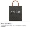 CELINE Cabas Artificial Leather Tote Bag, Shopping Bag, Sheet Music Bag, Shoulder Bag, Crossbody Bag, Handbag Small 191542BZK-04LU
