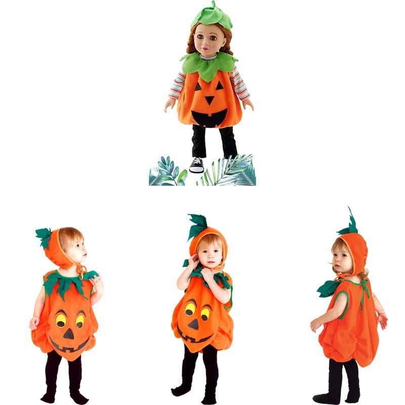 Children's Festival Pumpkin Costume Soft Comfy For All-day Wear On Halloween!