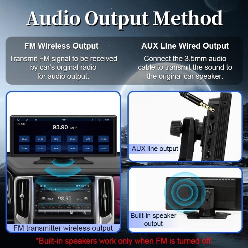 10,26-дюймовый автомобильный стереоприемник, беспроводной монитор CarPlay, Android, сенсорный экран, Bluetooth, автомобильный проигрыватель, автоматический MP5-плеер