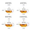 Teapot with Infuser Heat Resistant High Borosilicate Glass Tea Kettle Kitchen Dining Bar Home Tea Kettle Glass Drinkware Samovar