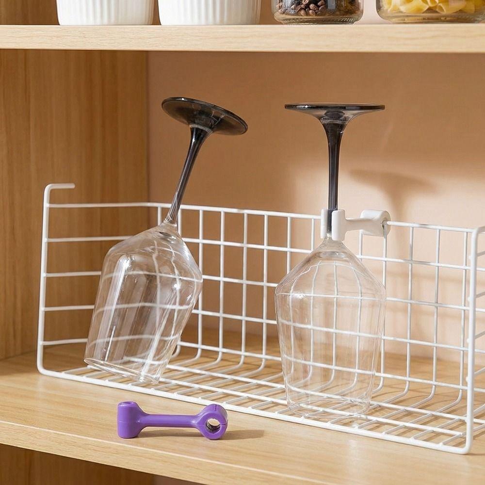 4 Pieces Anti-Slip Kitchenware Flushing Fixing Clip Hanging Goblet Holder  Washing Assistant