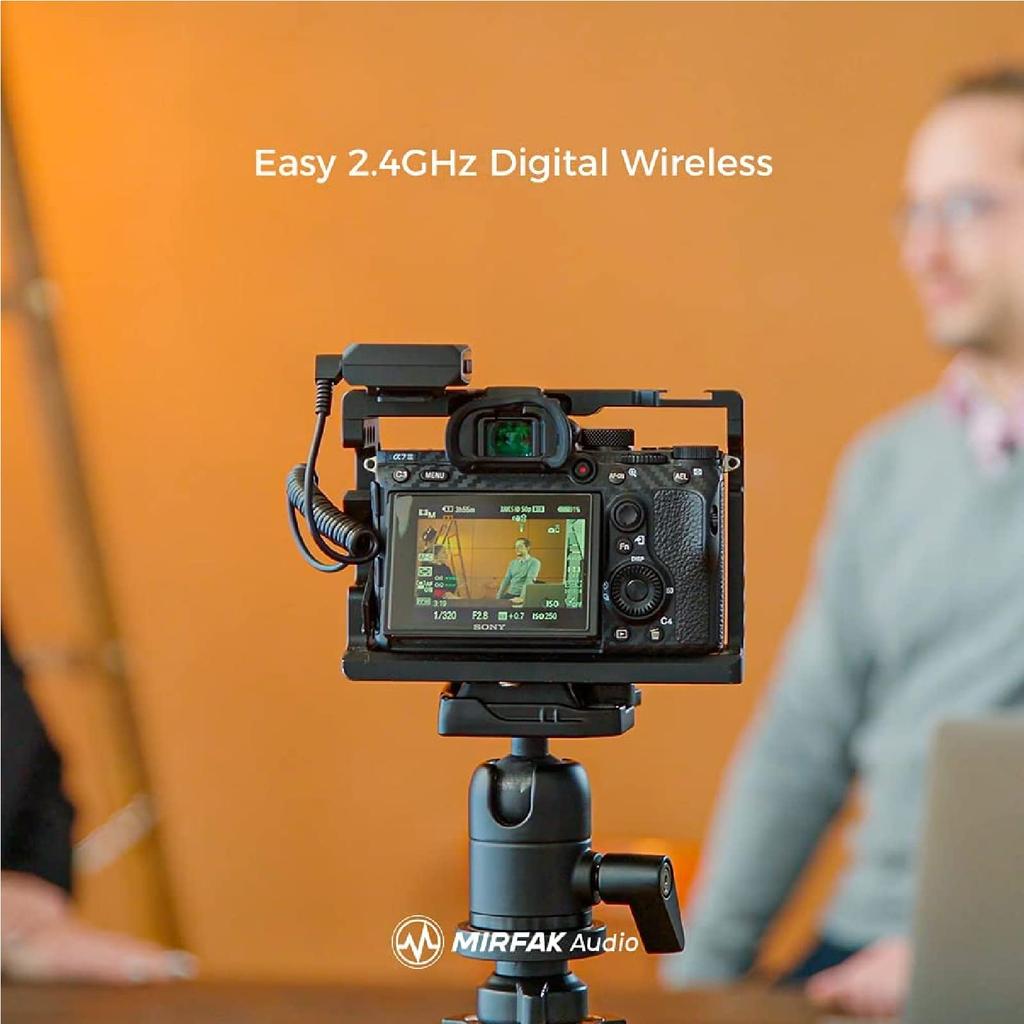 Беспроводная микрофонная система MIRFAK Audio WE10, микрофон для связи в комплекте, петличный микрофон MFA13 [] 2,4 ГГц Встроенный
