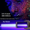 Фиолетовая светодиодная черная полоса, USB УФ-светильник черного цвета, светится в темноте, товары для украшения на Хэллоуин, краска для комнаты, краска для тела