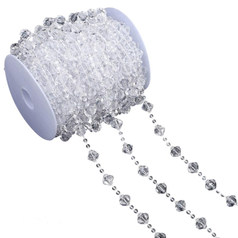 Прозрачная пластиковая цепочка из бусин, нить для рукоделия, аксессуары для изготовления ювелирных изделий ручной работы, для искусства, рукоделия, ожерелья, браслета, изготовления ювелирных изделий