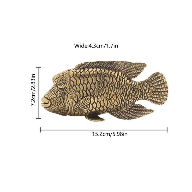 Animal Statue Figurine Retro Wrasses Statue Figurines Sculpture Tabletop Centerpieces Home Decors Collectibles Figurine