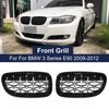 2PCS Auto Kidney Grille Replacement Meteor Grill for BMW E90 E91 3 Series 2009-2012 Front Diamond Racing Grills Car