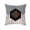 Geometric Sofa Pillow Cover Peach Skin Creative Home Office Cushion Cover Car Cushion