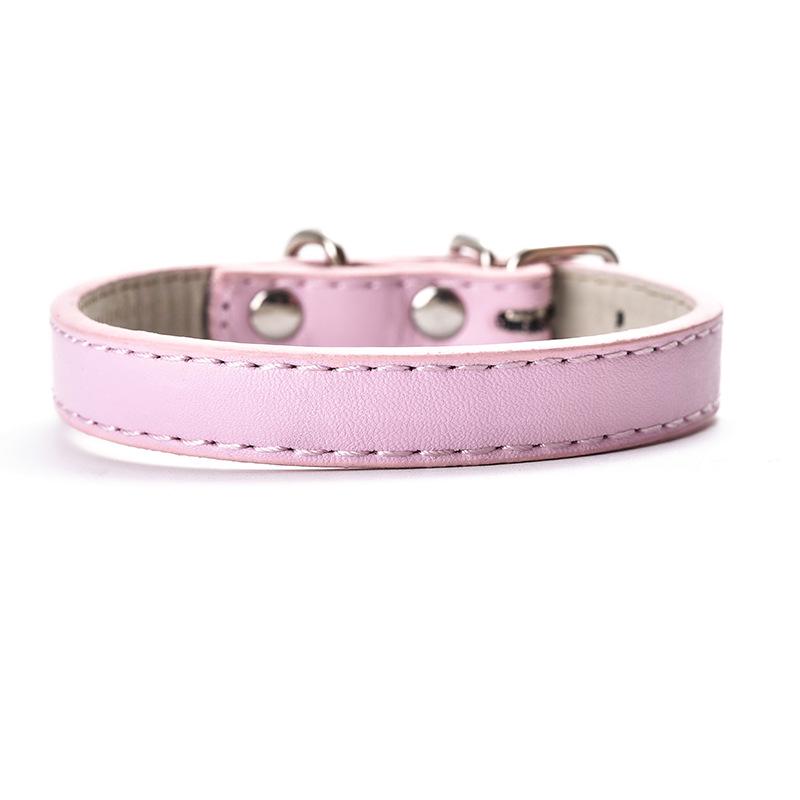 Fashion PU Leather Flat Pet Collar Multicolor Size Dog Leash Rope Pet Collar Pet Supplies