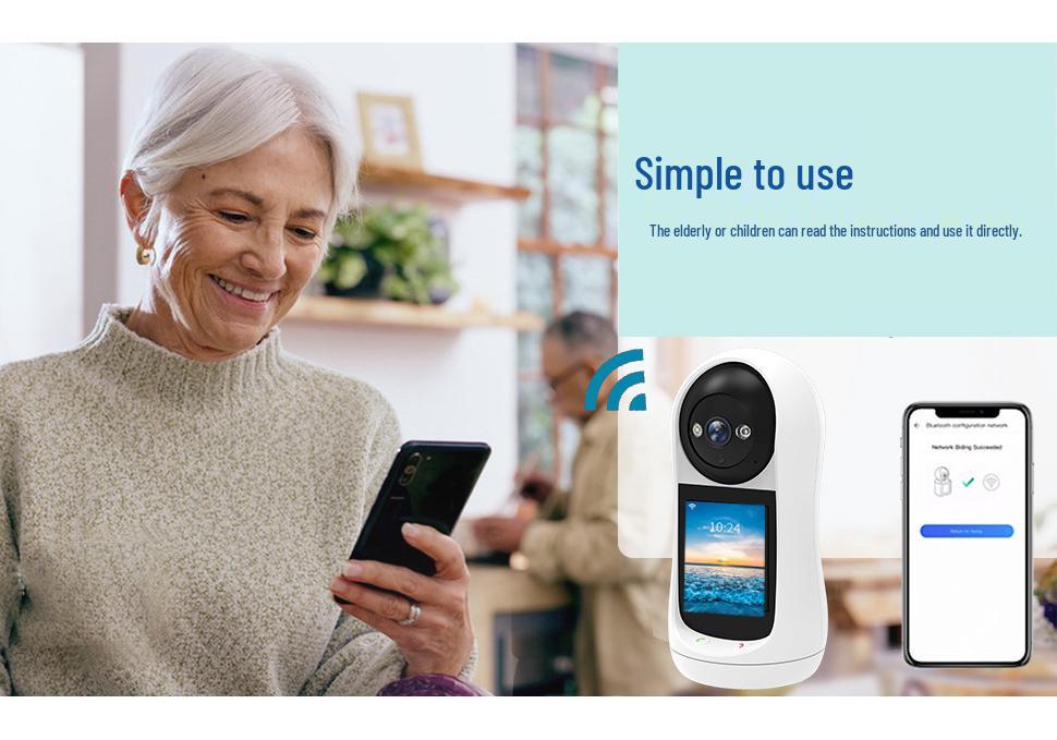 iCSee HD Wireless Two-Way Video Call Camera with Remote Network WiFi Monitoring