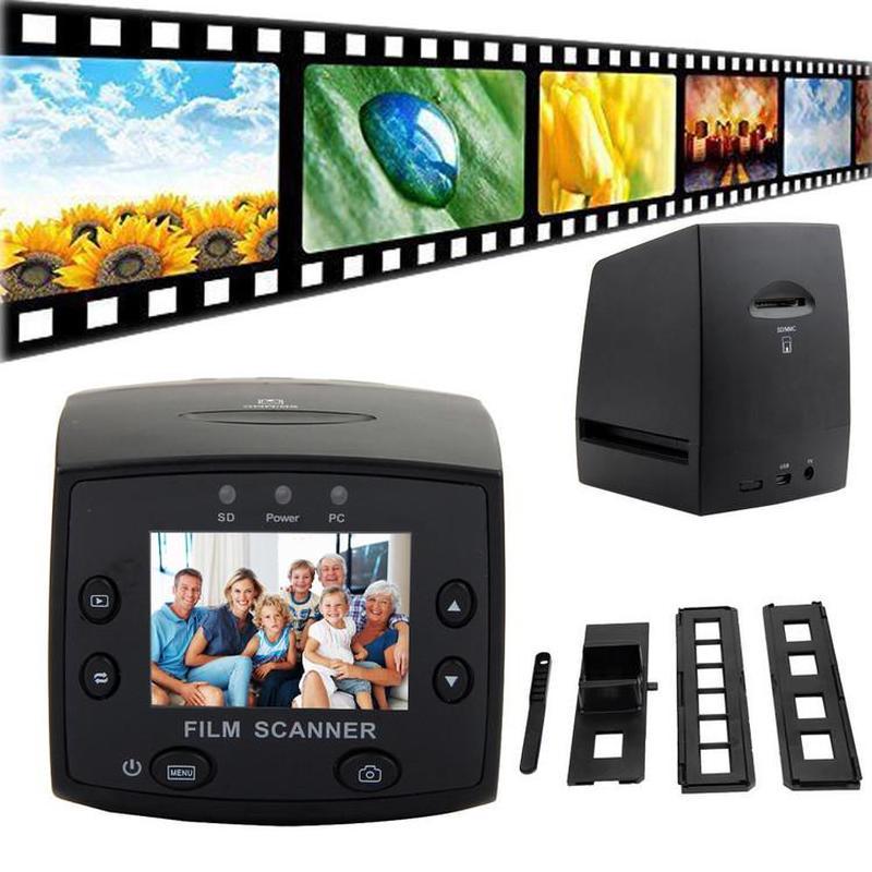 Сканер слайдов и негативов высокого разрешения конвертирует пленки/фотографии в цифровой формат JPG