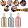 Electroplating Shampoo Bottle PET Press Type Lotion Empty Bottle Bathroom Shower Gel Large-Capacity Soap Dispenser